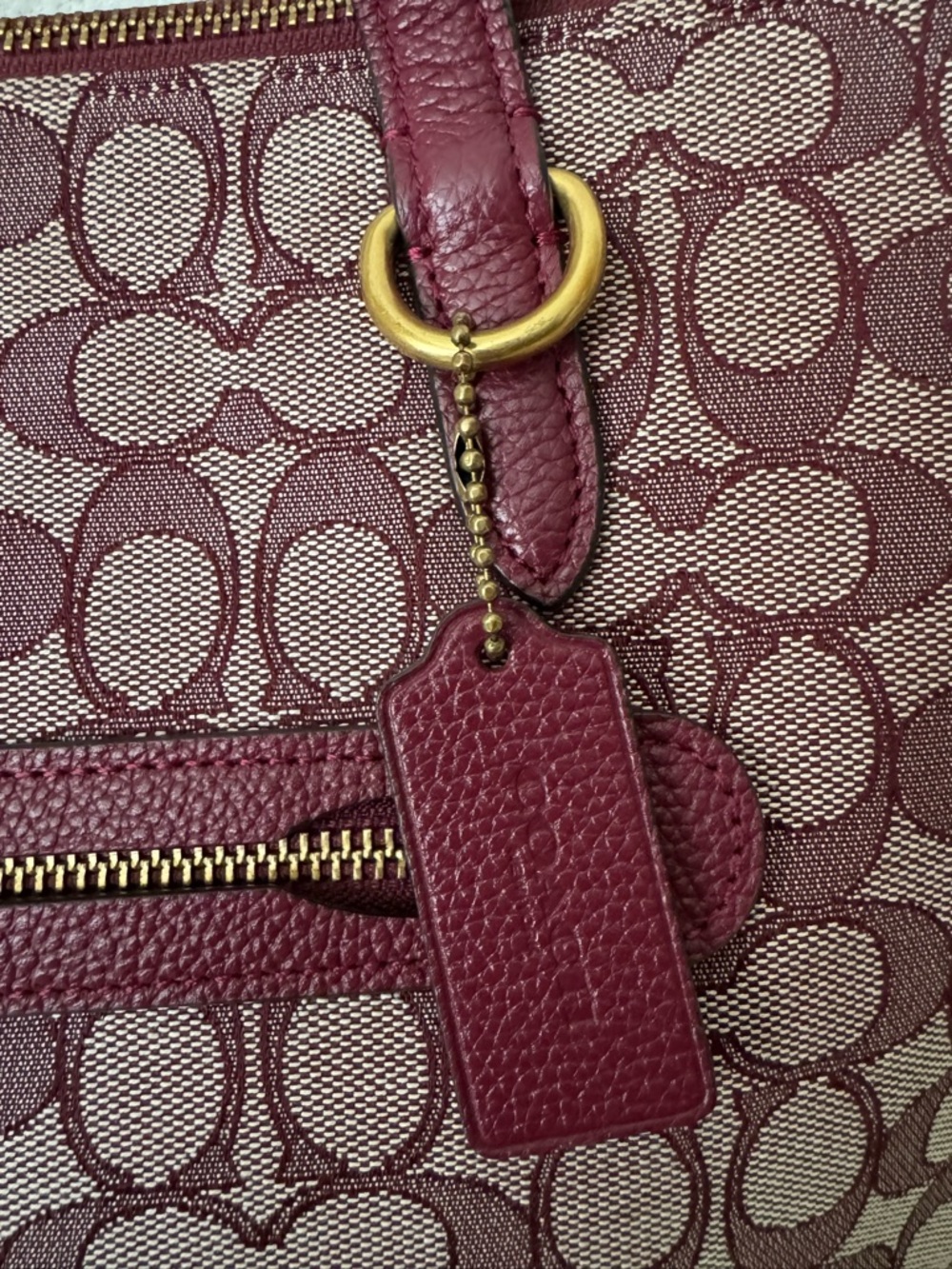 COACH Signature C Jacquard Zip Tote Bag - Picture 2 of 12